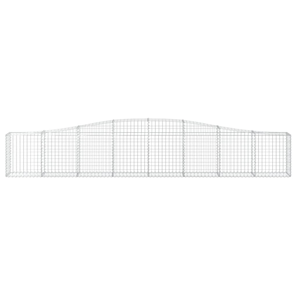 Cestas De Gaviones 8 Uds Forma De Arco Hierro 400x30x60/80 Cm_3