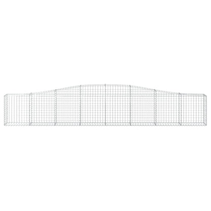 Cestas De Gaviones 9 Uds Forma De Arco Hierro 400x30x60/80 Cm_3