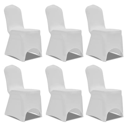 Vidaxl Funda De Silla Elástica 12 Unidades Blanca_1