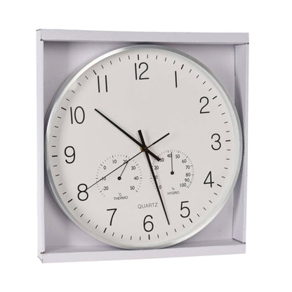 Well Home Reloj De Pared De Diseño Moderno Con Termómetro E Higrómetro Ø38cm_4