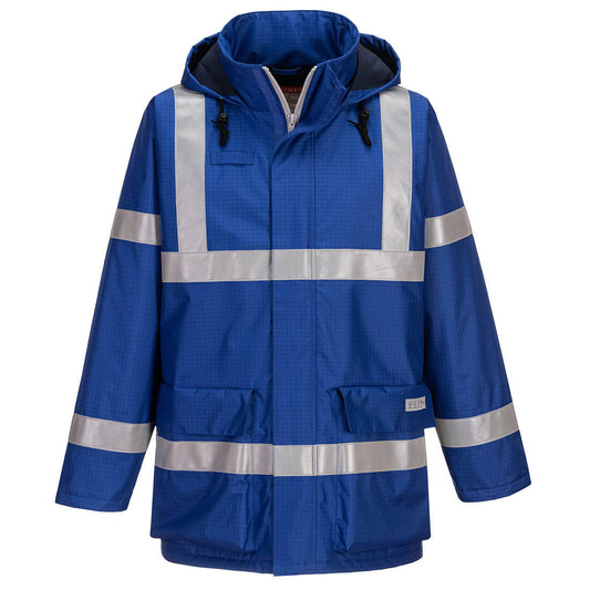Chaqueta Antiestática E Ignífuga Bizflame Rain / Xl / Azul Marino_1