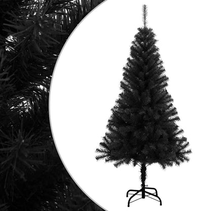 Vidaxl Árbol De Navidad Artificial Con Soporte Pvc Negro 120 Cm_0