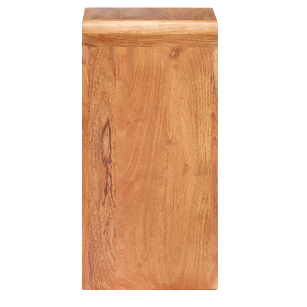 Mesita De Noche Madera Maciza Acacia Acabado Miel 40x30x60 Cm_2