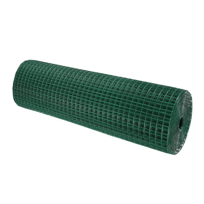 Malla Metalica Plastificada| Reticula 6x6mm| Composición 80% Acero Galvanizado/20% Pvc|malla Para Cercos 0,5x5m_0