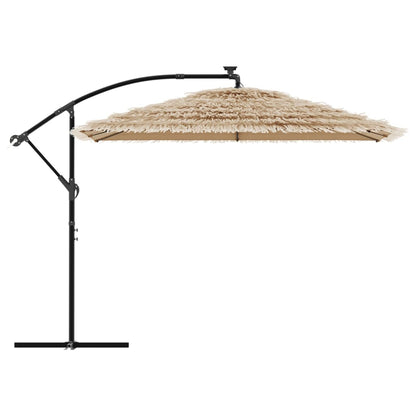 Vidaxl Sombrilla De Jardín Con Leds Poste Acero Marrón 290x290x238 Cm_4