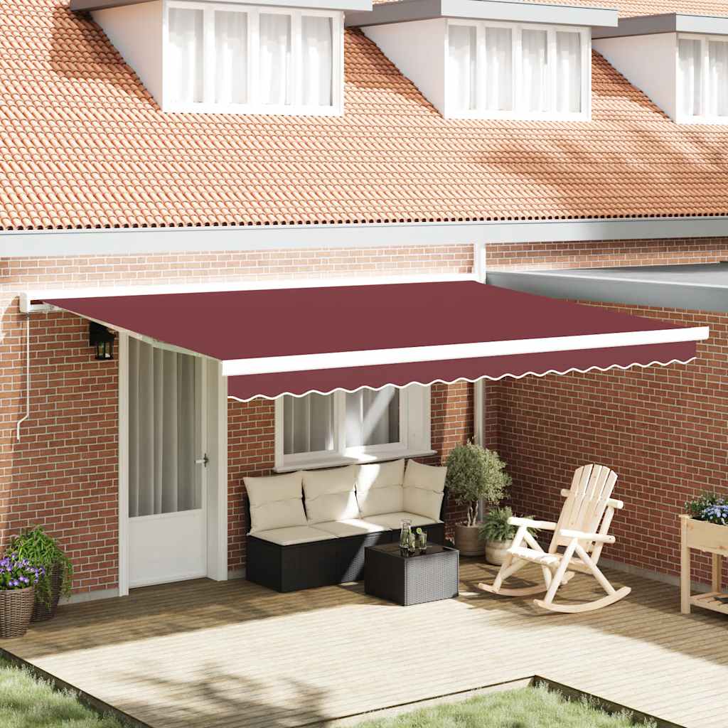 Toldo Retráctil Manual Burdeos 450x300 Cm_1