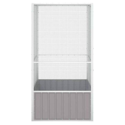 Vidaxl Jaula De Pájaros Acero Galvanizado Gris 111x107x211,5 Cm_3