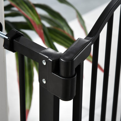 Pawhut Barrera De Seguridad Extensible Con 2 Extensiones 74-80x94 Cm Negro_4