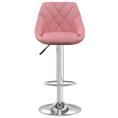 Taburete De Cocina 2 Unidades De Terciopelo Rosa_2