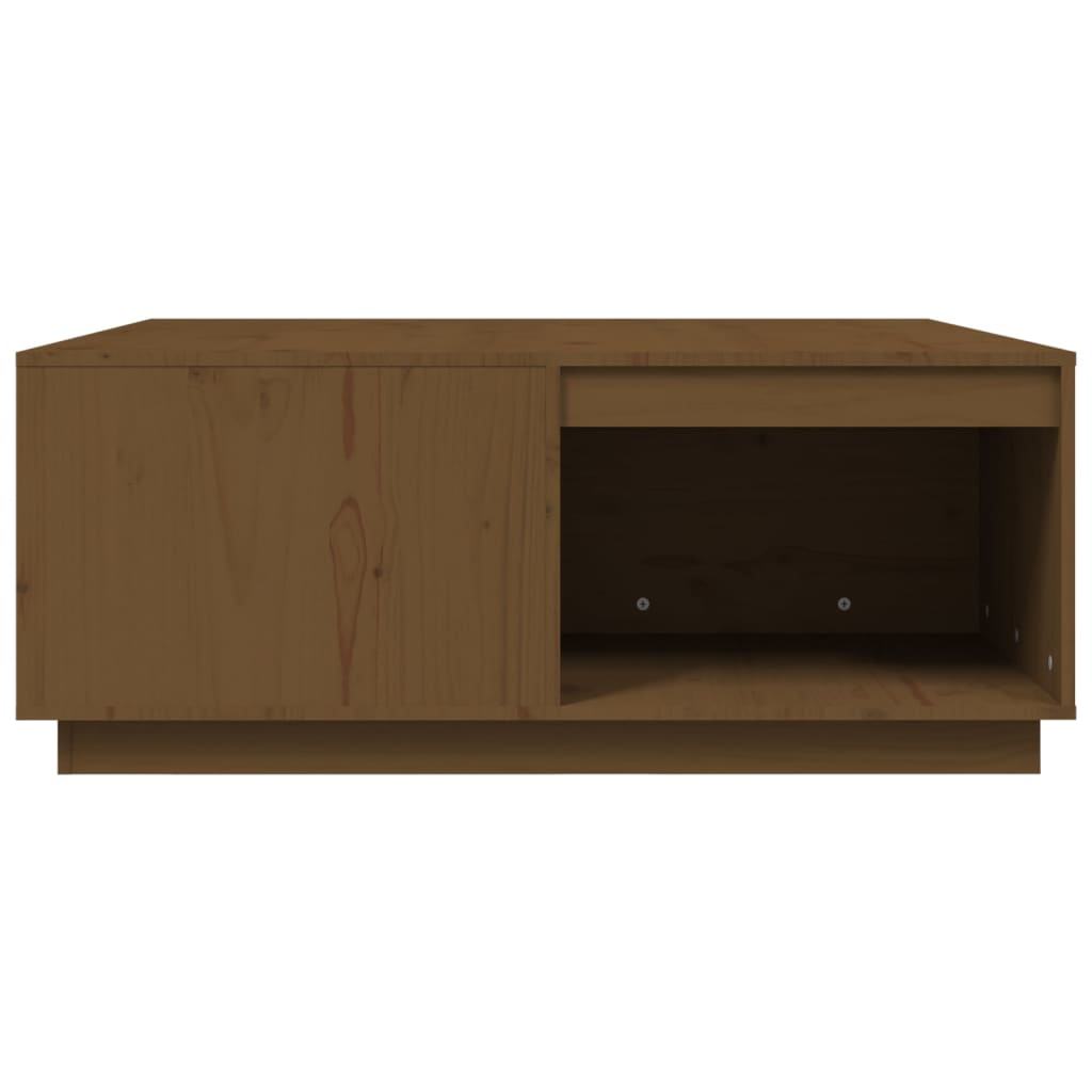 Mesa De Centro Madera Maciza Pino Marrón Miel 100x101x40,5 Cm_4