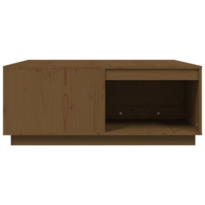 Mesa De Centro Madera Maciza Pino Marrón Miel 100x101x40,5 Cm_4