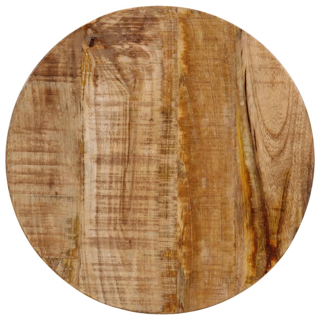 Mesa De Centro Hierro Y Madera Maciza De Mango 35x35x45 Cm_2