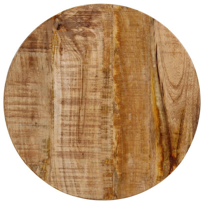 Mesa De Centro Hierro Y Madera Maciza De Mango 35x35x45 Cm_2