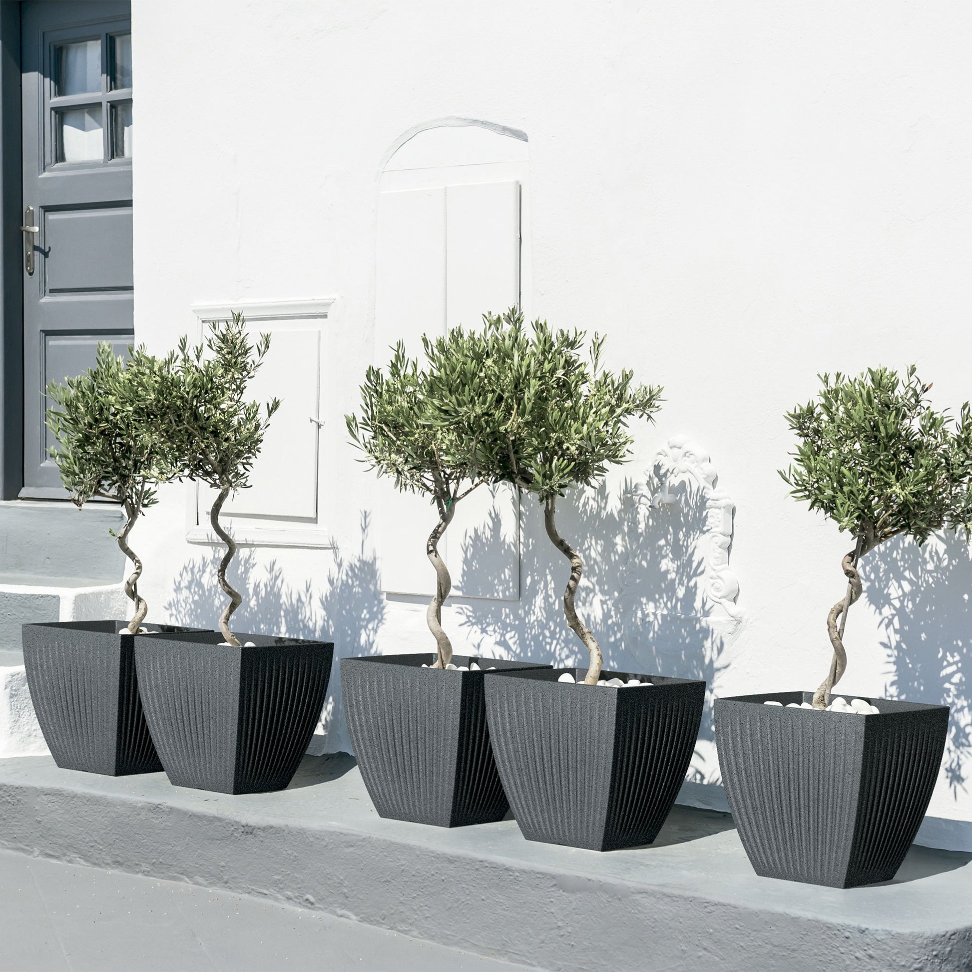 Maceta Latia Square Midl Ø48x48 Antracita