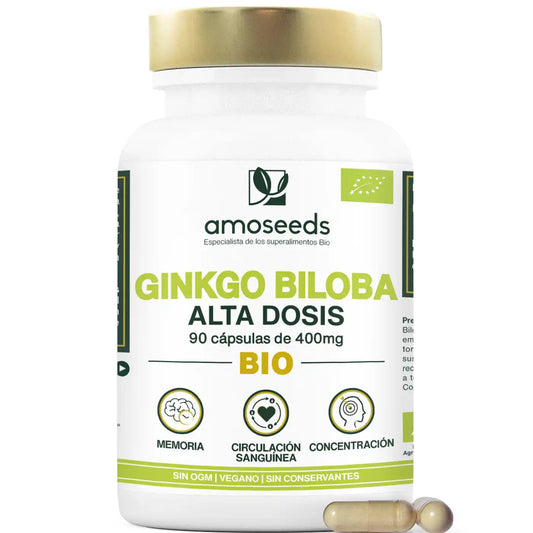 Ginkgo Biloba Bio, Alta Dosis | 90 Cápsulas_0