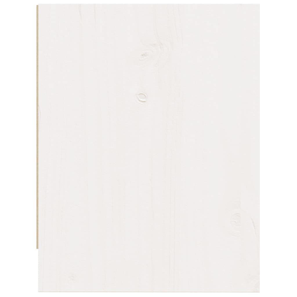 Mesita De Noche Madera Maciza De Mango Blanco 40x30,5x40 Cm_4