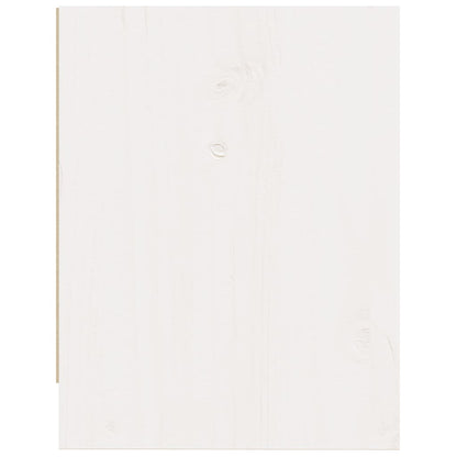 Mesita De Noche Madera Maciza De Mango Blanco 40x30,5x40 Cm_4
