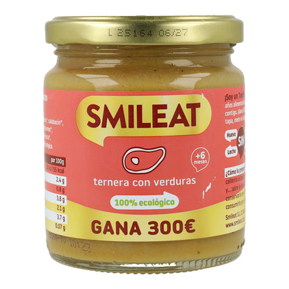 Pack 12x Tarrito BIO ternera y verduras +6 meses Smileat 230g