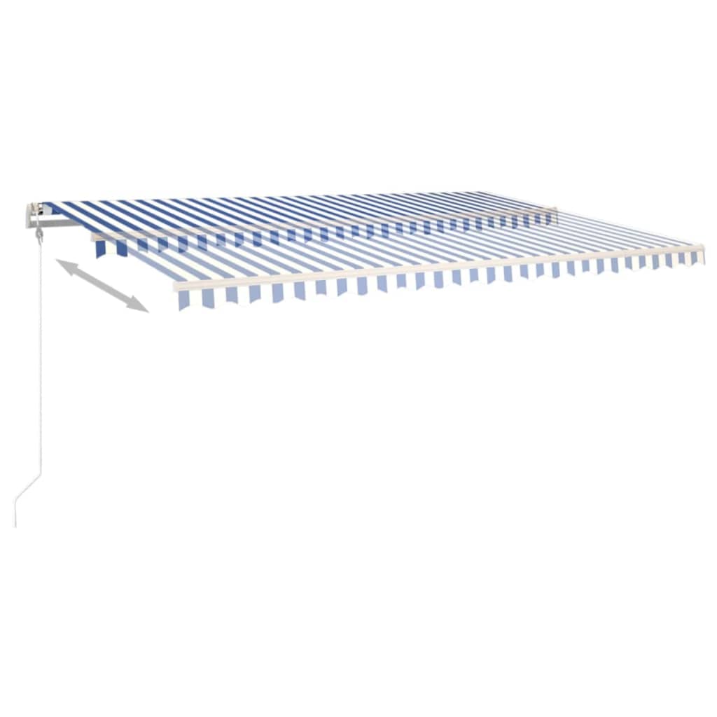 Toldo Retráctil Automático Azul Y Blanco 500x350 Cm_2