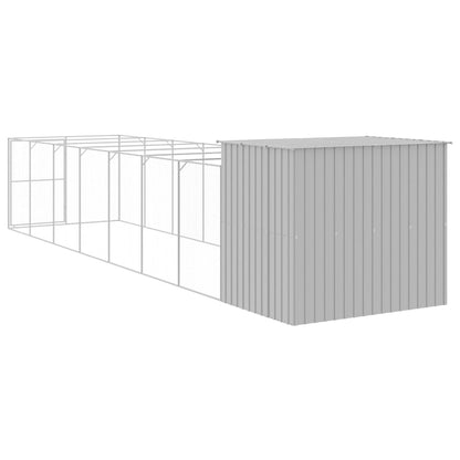 Caseta Perros Corral Acero Galvanizado Gris Claro 214x865x181cm_4