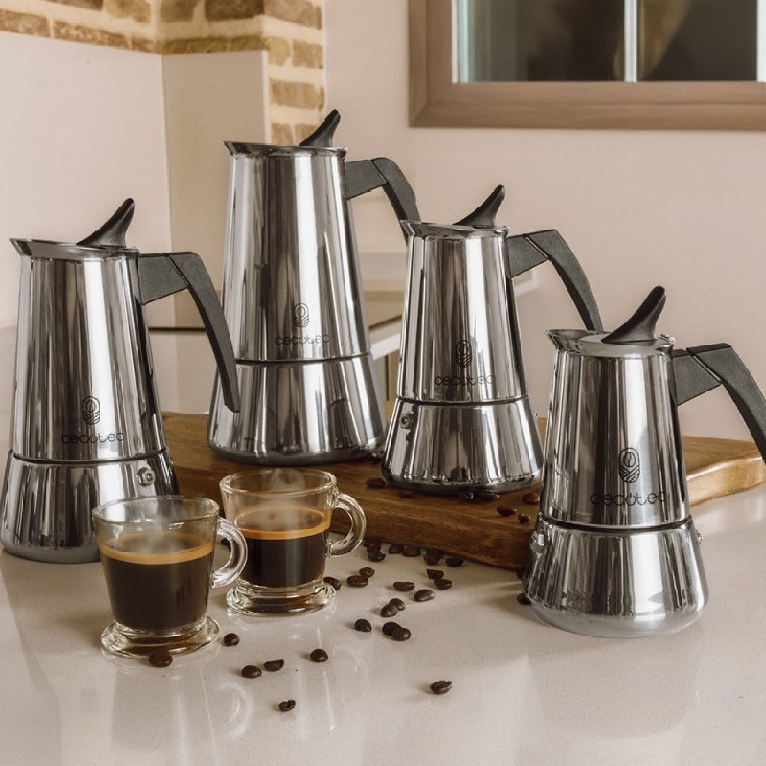 Cecotec Cafetera Italiana Piccolina 400. 200ml, 4 Tazas De Café, Acero Inoxidable, Apta Todas Superficies, Filtro Premiu_4