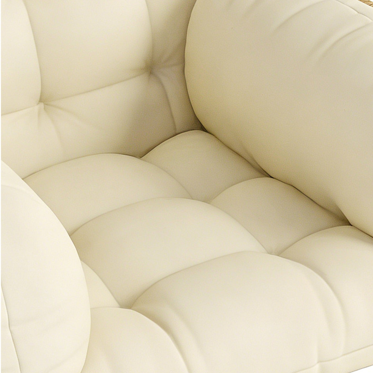 Outsunny Conjunto De Jardín Exterior De 3 Piezas 2 Sillas Con Cojines Mesa Crema_4