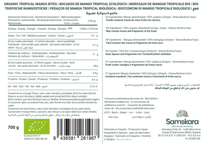 Bocados De Mango Tropical Ecológico Bio - Envasados Al Vacío - 700g | Fruta Deshidratada Ecológica_2