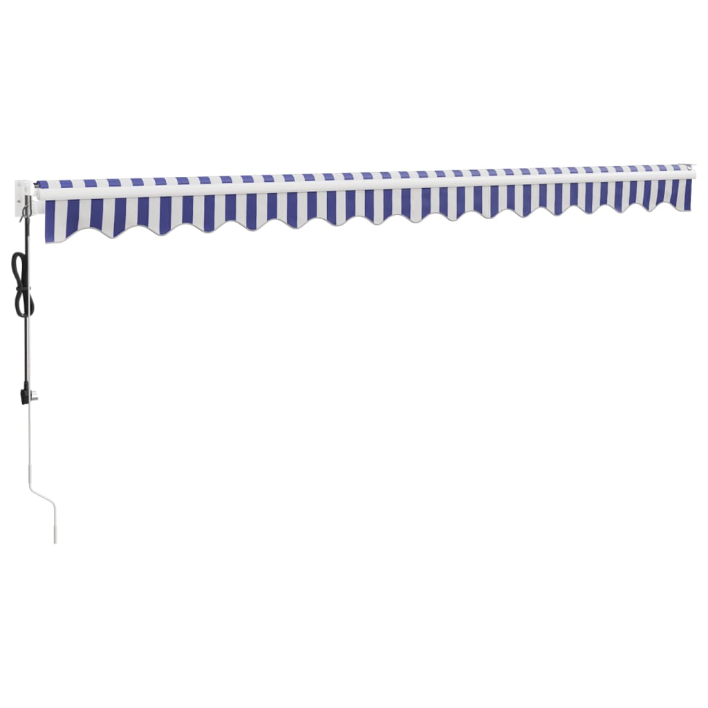 Toldo Retráctil Automático Azul Y Blanco 4x3 M_3
