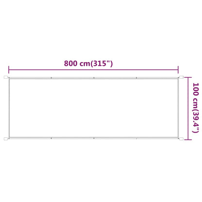 Vidaxl Toldo Vertical Beige 100x800 Cm Tela Oxford_2