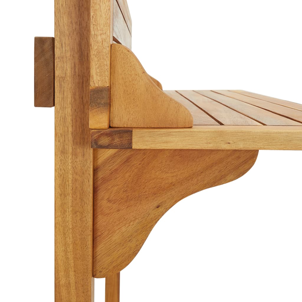 Mesa Alta De Balcón De Madera Maciza De Acacia 90x37x122,5 Cm_4