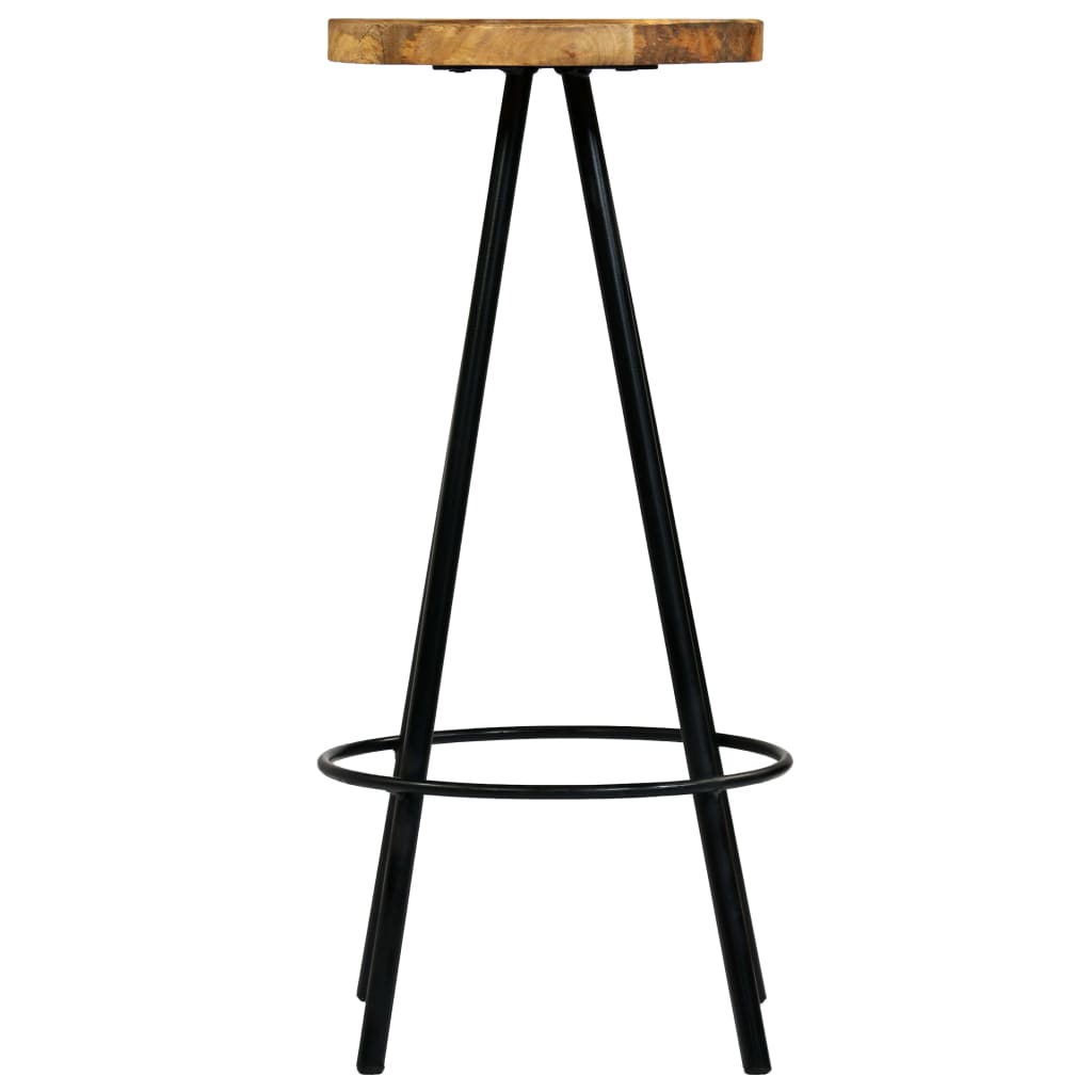 Taburetes De Barra De Cocina 2 Unidades Madera Maciza De Mango_1