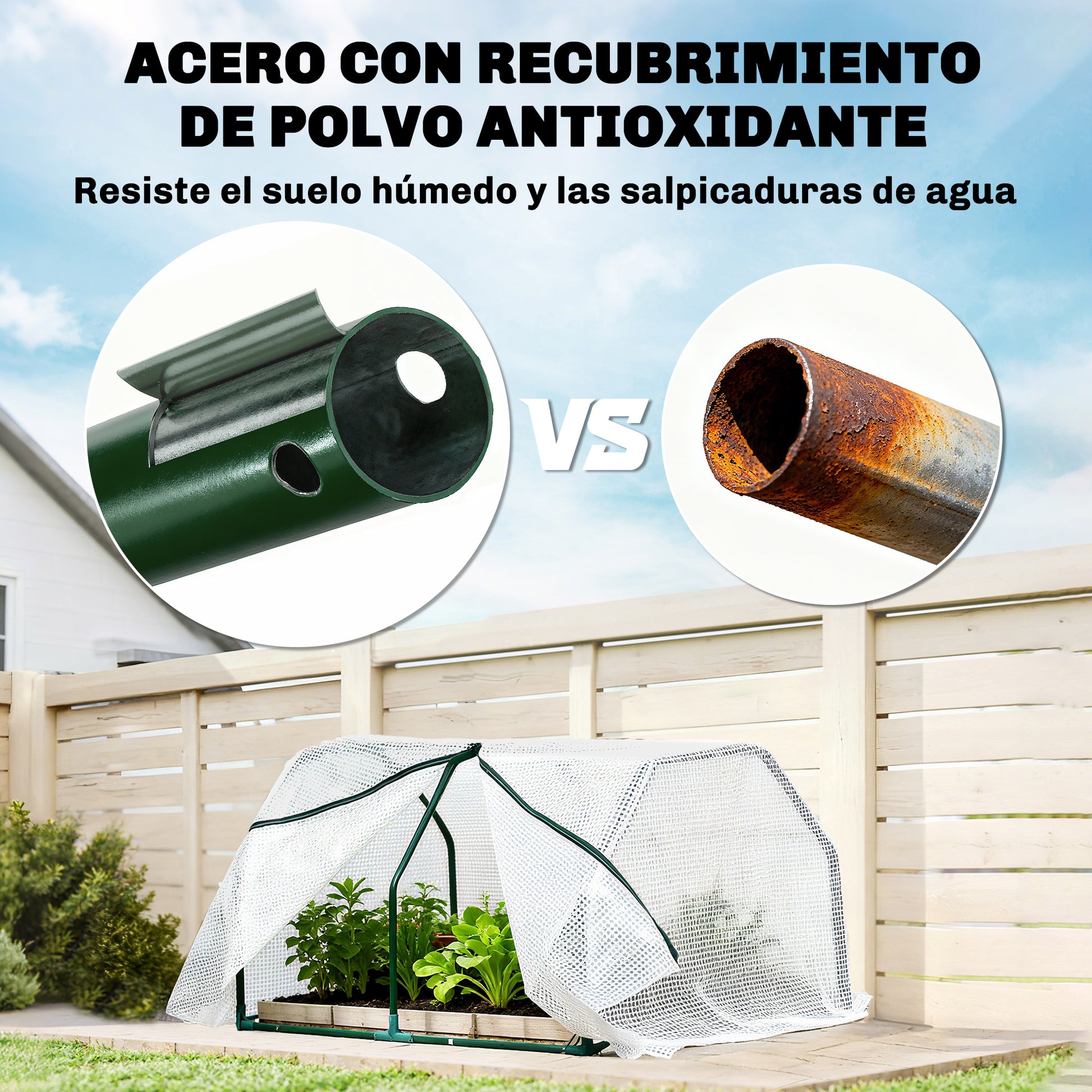 Outsunny Invernadero De Terraza 100x70x60cm Con Cremallera Para Cultivos Plantas_4