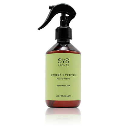 Ambientador Pulverizador Madera y Vetiver SYS Aromas 300 ml | Colección 1991 | Aroma Amaderado y Cítrico | Sofisticado_1