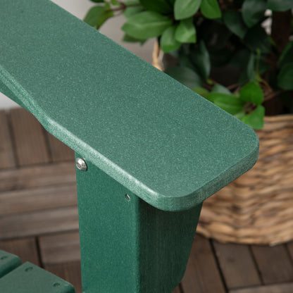 Outsunny Silla Adirondack Con Reposapiés Reposabrazos Respaldo Alto 78x135x95 Cm_3