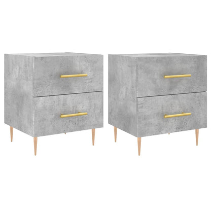 Mesita Noche 2 Uds Madera Ingeniería Gris Hormigón 40x35x47,5cm_0