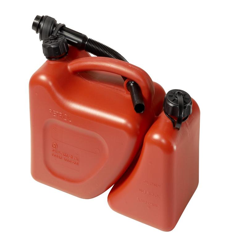 Bidon Gasolina Doble. Capacidad 5 + 2 Litros Homologado Un Con Canula_0