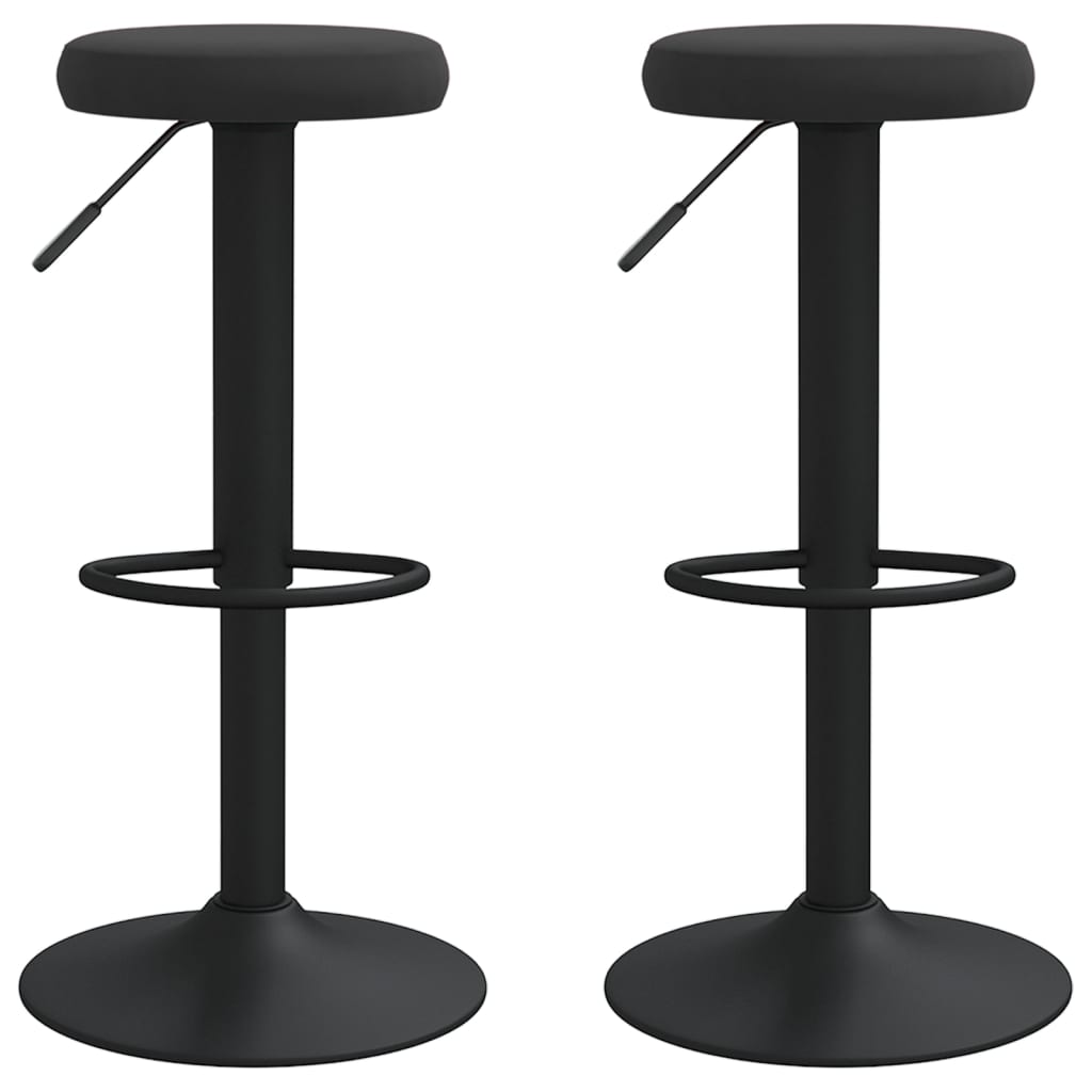 Taburetes De Cocina 2 Unidades Terciopelo Negro_0