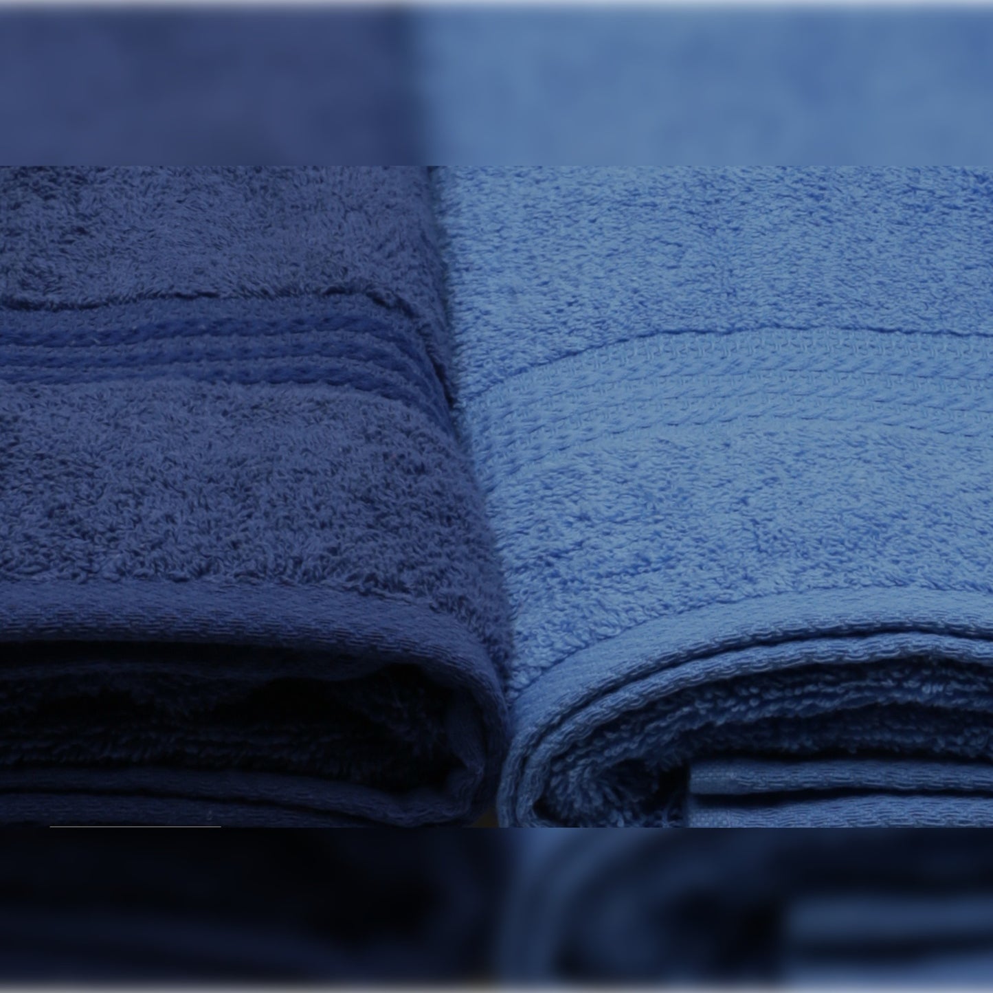 Juego De Toallas De Baño (4 Piezas) Azul Oscuro, Azul Y Azul Claro_2