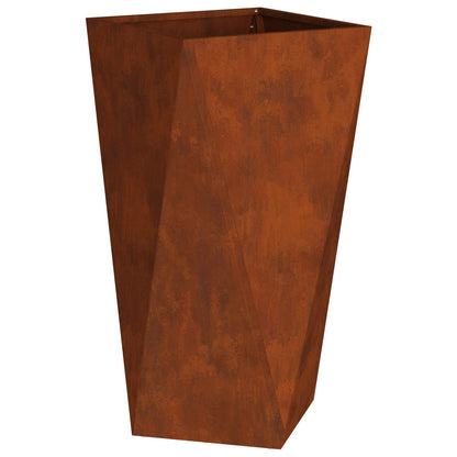 Jardinera 2 Pcs Oxidado 40 X 40 X 75 Cm Acero Autopatinable_4