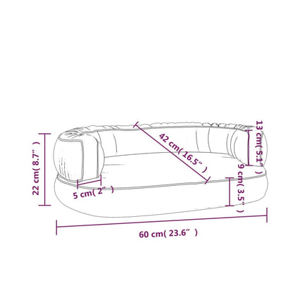 Vidaxl Cama Para Perros De Espuma Cuero Sintético Azul Oscuro 60x42 Cm_2