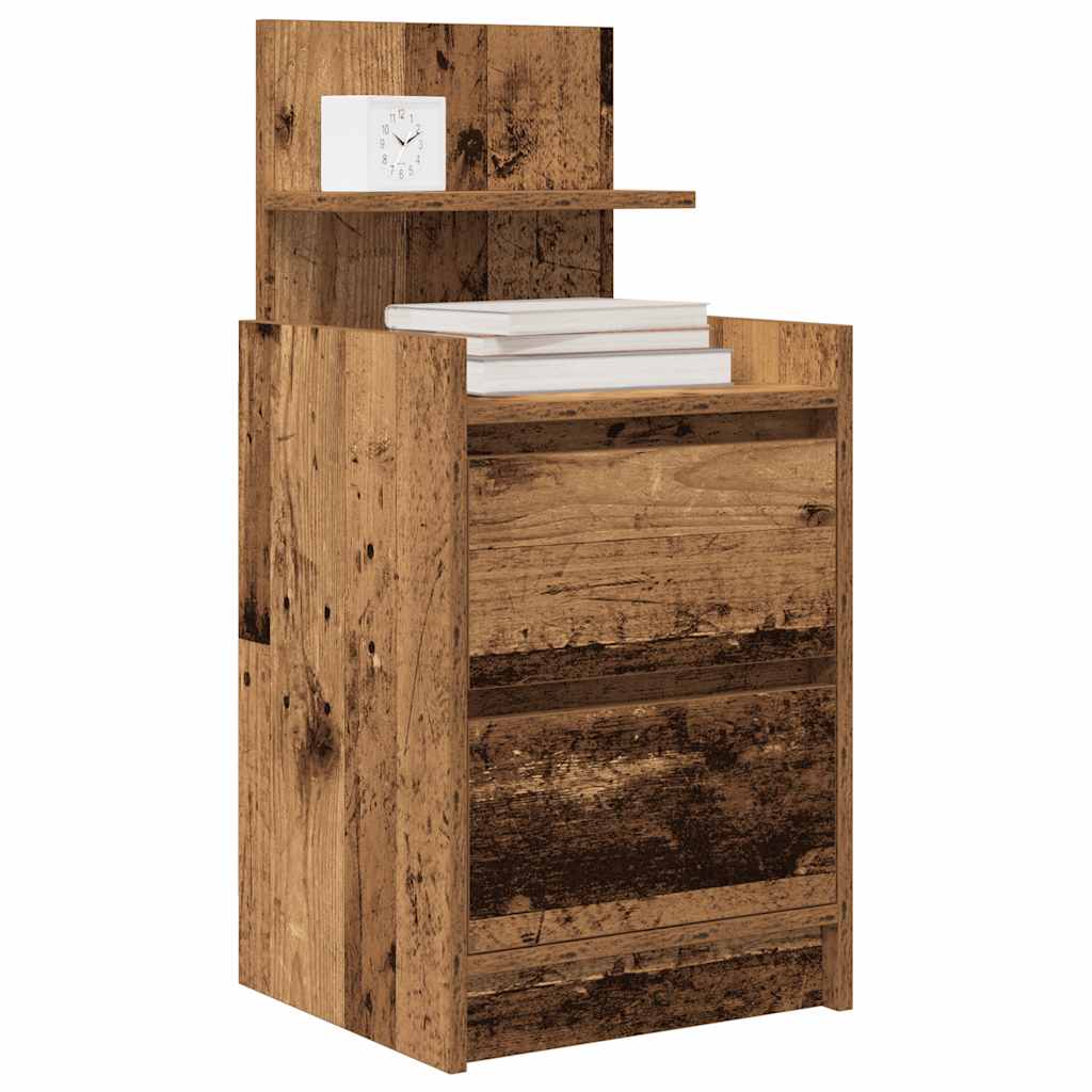 Mesillas De Noche Con 2 Cajones 2 Uds Madera Vieja 38x34x80 Cm_2