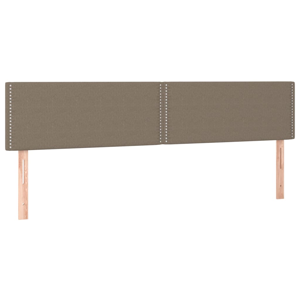 Cama Box Spring Con Colchón Led Tela Gris Taupe 160x200 Cm / Vetonek_4