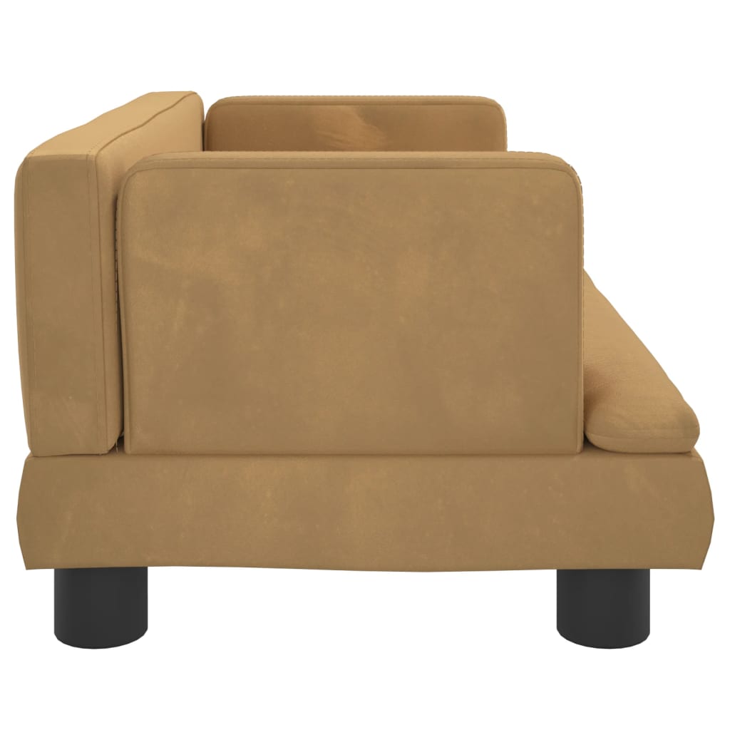 Cama Para Perros De Terciopelo Marrón 60x40x30 Cm / Vetonek_0