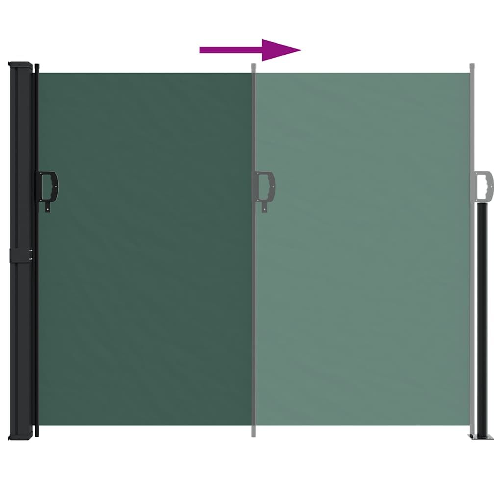 Vidaxl Toldo Lateral Retráctil Verde Oscuro 160x600 Cm_4
