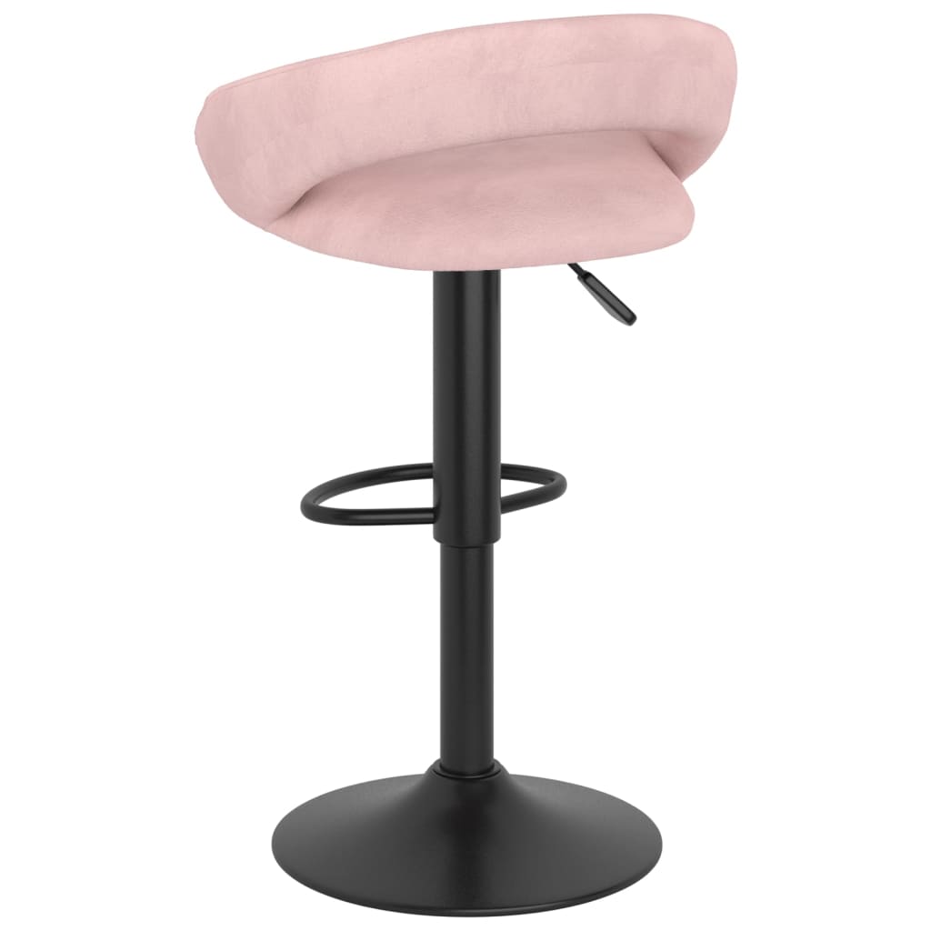 Taburetes De Cocina 2 Unidades Terciopelo Rosa_3