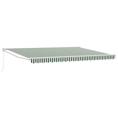 Toldo Retráctil Verde Y Blanco 450 X 300 X 165 Cm_0