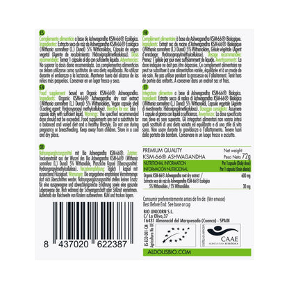 ASHWAGANDHA KSM66, 100 cap. Aldous Bio