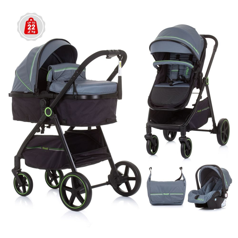 Carrito De Bebé Trio Convertible Misty Hasta 22 Kg Graphite_0