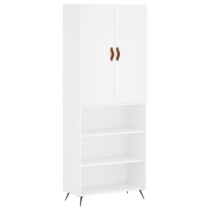 Aparador Alto Madera Contrachapada Blanco 69,5x34x180 Cm_1