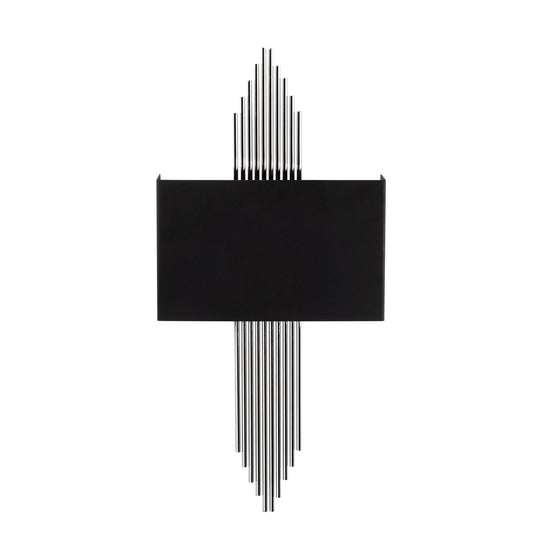 Aplique De Pared Recto, Metal , Negro plata, 75x10x22, Casquillo E 27 Max 40 W_0